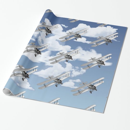 Vintage Plane Wrapping Paper