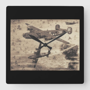 Vintage Planes Aviation Wall Clock