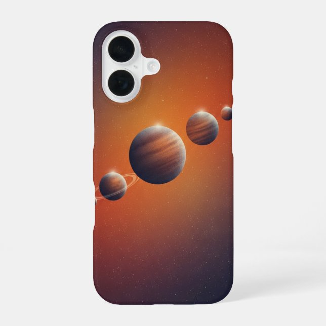 Vintage Planetary Alignment iPhone Case (Back)