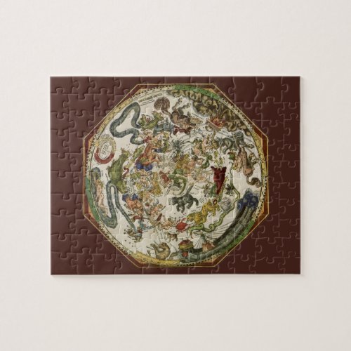 Vintage Planisphere Celestial Map by Peter Apian Jigsaw Puzzle