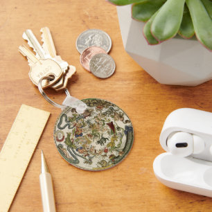 Vintage Planisphere Celestial Map by Peter Apian Keychain