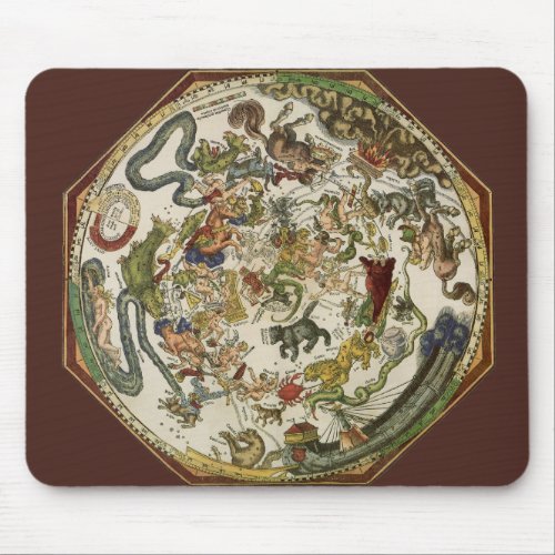 Vintage Planisphere Celestial Map by Peter Apian Mouse Pad
