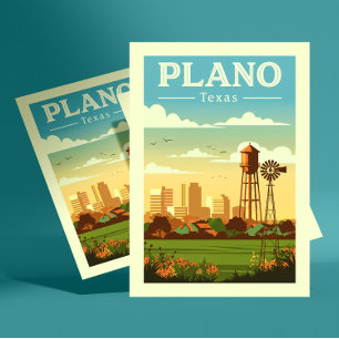Vintage Plano Texas Postcard
