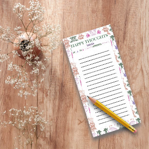 Vintage Plants Custom Function/Purpose & Name Magnetic Notepad