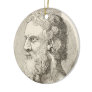Vintage Plato The Philosopher Illustration Ceramic Ornament