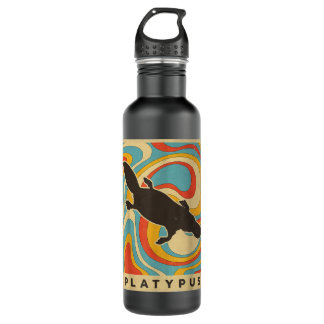 Vintage Platypus Lover Animal Retro Style Stainless Steel Water Bottle