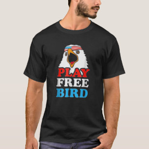 Vintage Play Free Bird Bald Eagle American Patriot T-Shirt