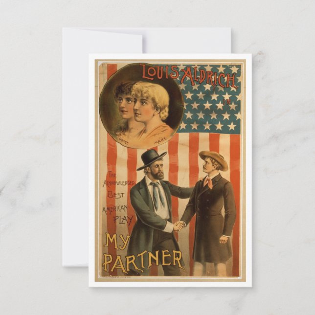 Vintage Play "My Partner" Thank You Card (Front)