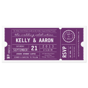 Vintage Playbill Theater Ticket Wedding Invitation