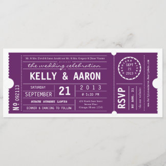 Vintage Playbill Theater Ticket Wedding Invitation