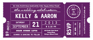 movie ticket wedding invitations zazzle