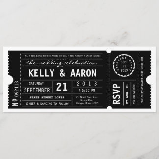 Vintage Playbill Theater Ticket Wedding Invitation