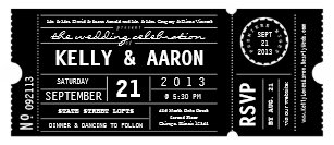movie ticket wedding invitations zazzle