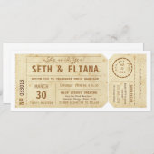 Vintage Playbill Ticket Wedding Invitation (Front/Back)
