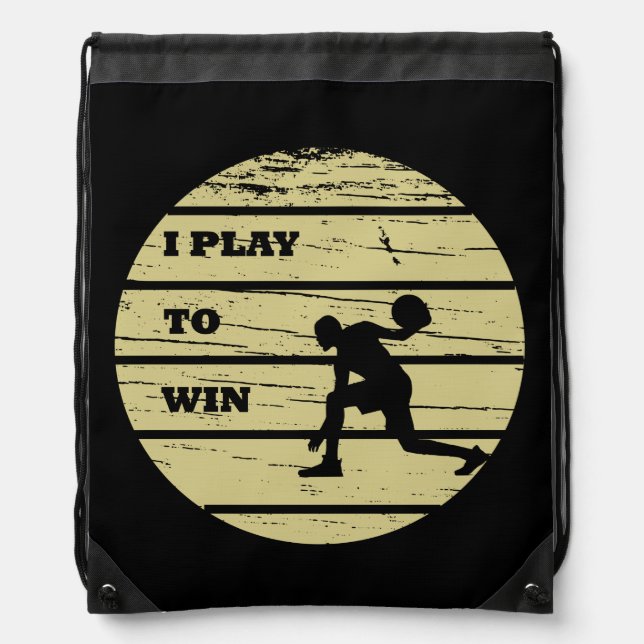 Vintage player basketball quotes drawstring bag (Front)