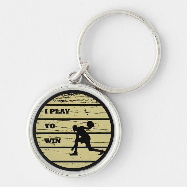 Vintage player basketball quotes keychain (Front)