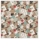 Vintage Playing Cards And Dice pattern Fabric