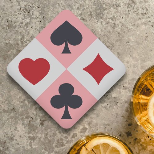 Vintage Playing Cards Colors Coaster