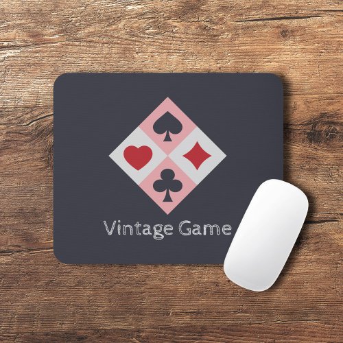 Vintage Playing Cards Colors Mouse Pad