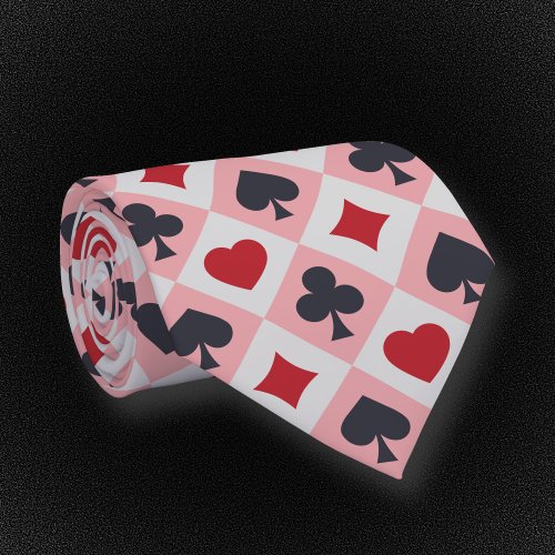 Vintage Playing Cards Colors Neck Tie
