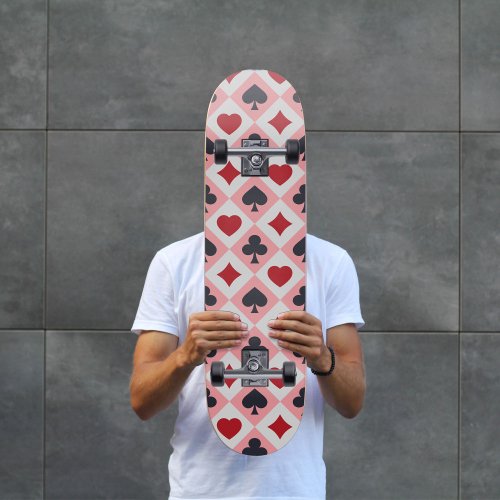 Vintage Playing Cards Colors Skateboard