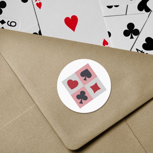 Vintage Playing Cards Colors Sticker