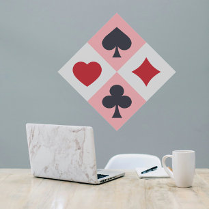 Vintage Playing Cards Colors Wall Decal