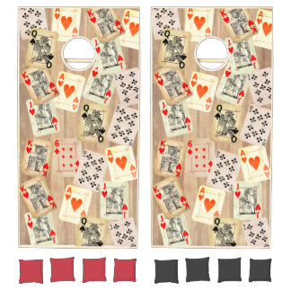 Vintage Playing Cards Cornhole Set