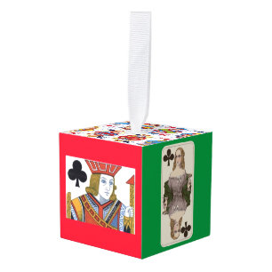 "Vintage playing Cards" Cube Ornament