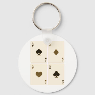 Vintage Playing Cards Keychain