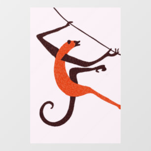 Vintage Playing Monkey Wall Decal