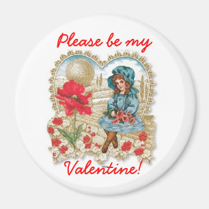 Vintage Please Be My Valentine Magnet
