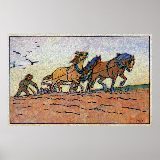 Vintage Plow Team Poster