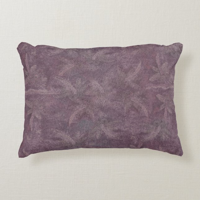 Vintage Plum Dragonfly Dance Accent Pillow (Front)