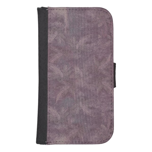 Vintage Plum Dragonfly Dance Samsung Galaxy Wallet Case (Front)