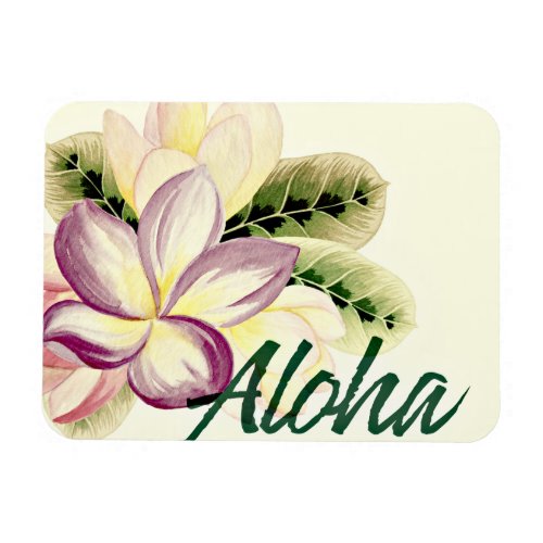 Vintage Plumeria Aloha Magnet