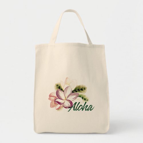 Vintage Plumeria Aloha   Tote Bag