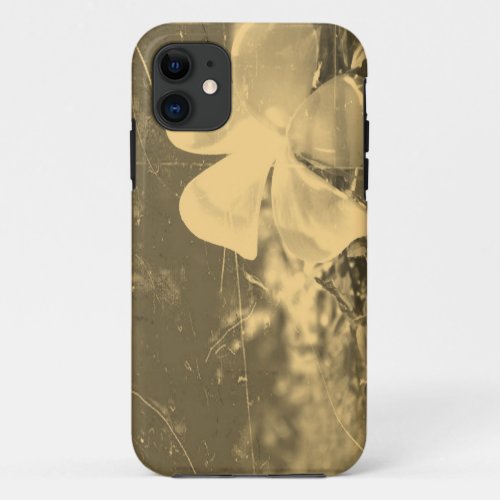 Vintage Plumeria Flower Abstract Art iPhone 11 Case