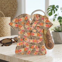 Vintage Plumeria Lei Aloha Shirt keepsake Ornament