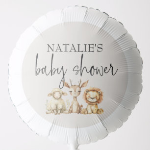 Vintage Plush Nursery Animals Baby Shower Balloon