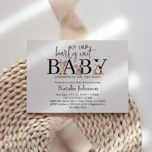 Vintage Plush Nursery Animals Baby Shower Invitation