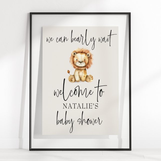 Vintage Plush Nursery Animals Baby Shower Poster (Creator Uploaded)