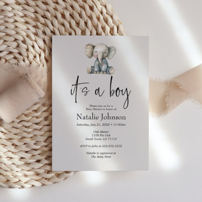 Vintage Plush Nursery Animals Boy Baby Shower Invitation (Creator Uploaded)