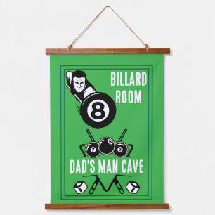 Vintage Pocket Billards Hanging Tapestry