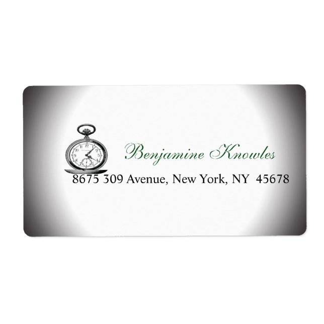 Vintage Pocket Watch Cool Fab Label (Front)