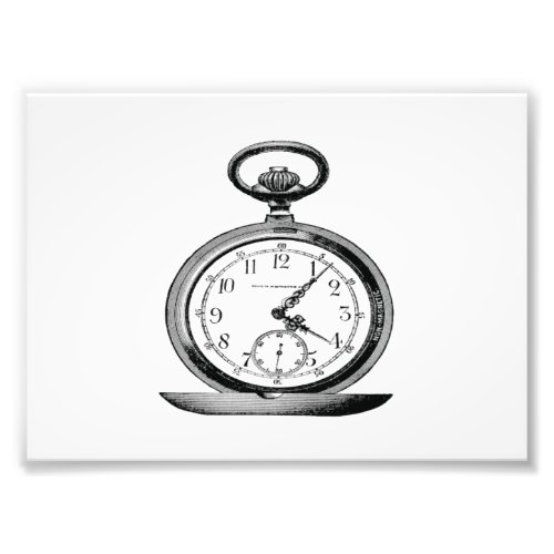 Vintage Pocket Watch Cool Fab Photo Print