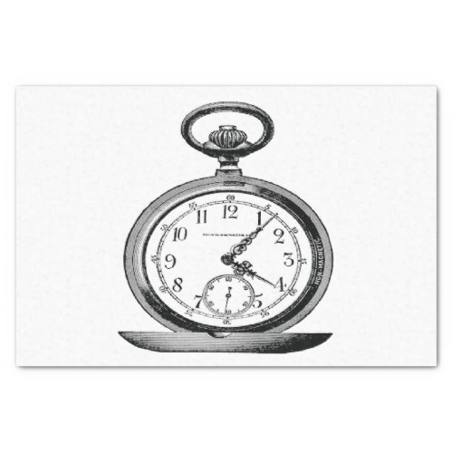 Vintage Pocket Watch Cool Fab Tissue Paper