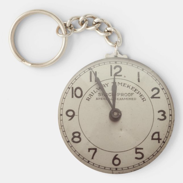 Vintage Pocket Watch Keychain (Front)