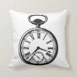 Vintage Pocket Watch pillow<br><div class="desc">Vintage Pocket Watch pillow,  for an elegant vintage graphic style home accessory.</div>