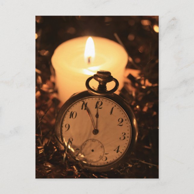 vintage pocket watch postcard (Front)